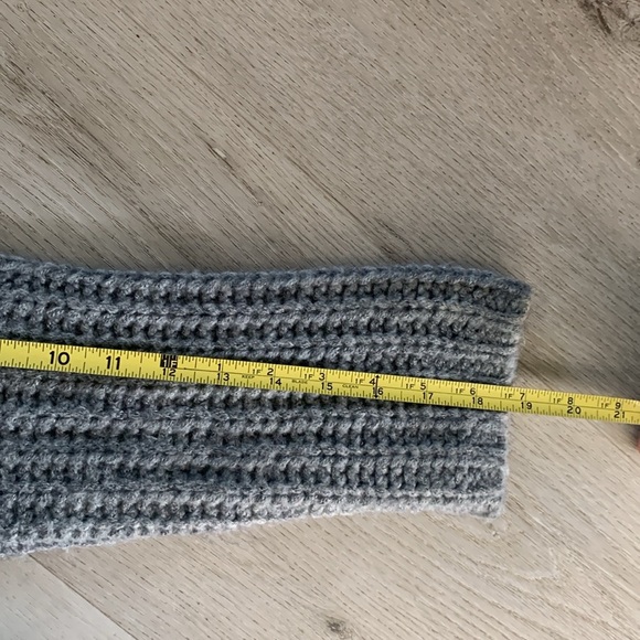 Rebecca Minkoff gray Kasey Sweater M Chunky knit turtleneck wool blend cropped - Picture 15 of 15